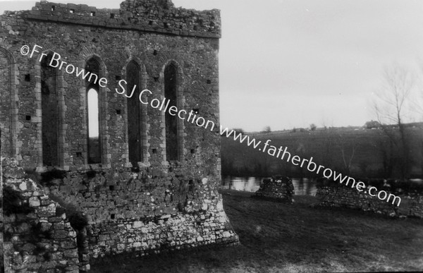 ATHASSEL PRIORY  CHANCEL  S. WALL & RIVER SUIR